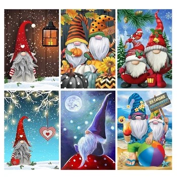 Djed Mraz Božić Plakata i grafika Nordijsko slikarstvo na platnu Zidni ukras i umjetnička Slika za dječju sobu Home dekor Božićni poklon