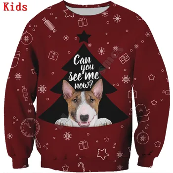 Jesen zima Cavalier King Charles Spaniel 3d veste s po cijeloj površini pulover za dječake i djevojčice Majice s dugim rukavima Dječje Božićne majica