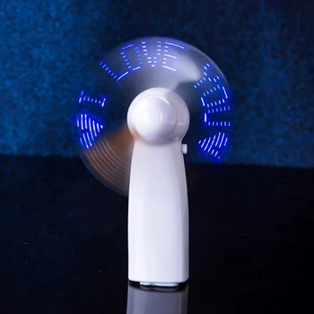 Prijenosni led svjetiljka mali ventilator ljubavni font ispovijed dar ljetni ventilator priručnik mini ventilator s bljeskalicom poruku o snazi riječi gadget
