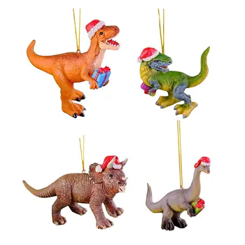 Božićni Viseći Viseći Ukras Božićni Dinosaur bilo koji otvoreni položaj Ukras Poklon za prijatelja Dijete Kućno Dvorište Rekvizite za Božićno drvce