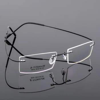 Lagani Rimless za naočale rimless s memorijom Titan Bodovi Okvira Za naočale Na recept Optički -0,5 -1,5 -2,5 -3 -4 -5