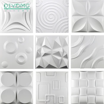 3D Zidni Paneli Bijeli Dijamant Dizajn Pločice Dekor Zidova od Opeke Dnevni boravak Hotel Shop Odjeće Zidno Slikarstvo 30x30 cm Posuda