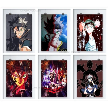 5d Diy Diamond Slikarstvo Japanska Anime Crna Djetelina Plakati Umjetnost Diamond Mozaik Vez Križem Setovi za vezenje Set Home Dekor Poklon