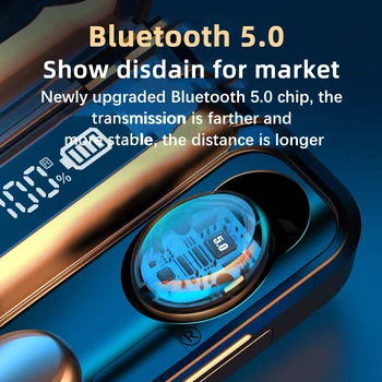TWS LED Digitalni Zaslon Bluetooth 5.0 Slušalice, Stalak za punjenje Kutija Bežične Slušalice 9D Stereo Sportske Slušalice Slušalice S Mikrofonom
