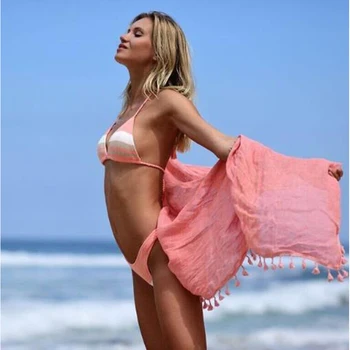 CC 6 Boja Čvrsta kićankama Dug sarong Za žene Udoban bikini Prikriti Парео Seksi Bistra Plaža šetnja Suknja s mirisom kupaći Kostim