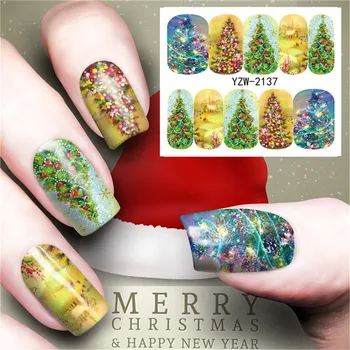 11.11 Sretan Božića je božićno Drvce Naljepnica za nokte Vodene naljepnice za nokte Šljokice za dobar provod i poseban prijenos Leptir je Ukras za nokte