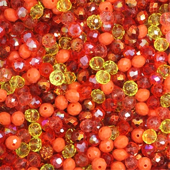 Isywaka Narančasta Boja 2 mm,3*4 mm,4*6 mm,6*8 mm Austrija faceted Kristal Staklene Perle Slobodan Razuporne Okrugle Perle za izradu nakita