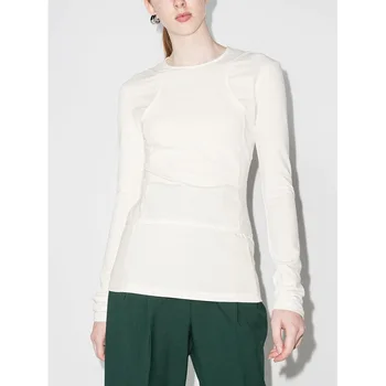 Jesenski Nova moda Klasični brand Luksuzni Dizajn Lažni Top od dva dijela Casual pamuk pulover dugih rukava Ženska majica okruglog izreza