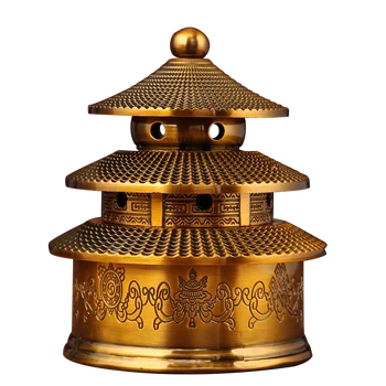 Hram Neba je iz tamjan plamenika za tamjan iz čistog bakra budizam toranj kadionicu držač za tamjan kućni umjetnost ukras kuće