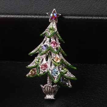 Cindy Xiang Šarene Legure Božićno drvce Broš za žene Gorski kristal Stare Igle Nakit Modni Odijelo Haljina Pribor 2018