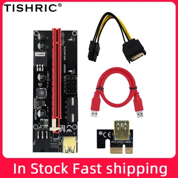 TISHRIC 1-10ШТ PCIE Ustaje 009s 009 PCI E Майнинг Ustaje za Grafičke kartice USB 3.0 i SATA Биткоин Produžni kabel Ustaje PCI-E x16 Adapter Kartice