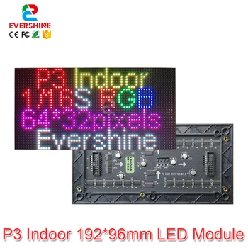 P3 Unutarnji SMD2121 1/16 Skeniranje 3в1 RGB full color LED Displej Modul Ploče Zaslona 192*96 mm 64*32 Piksela