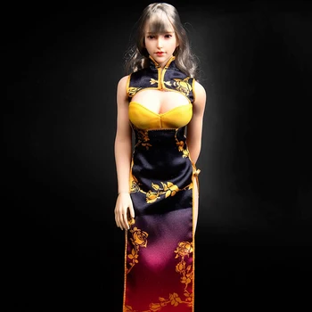 Ženska figurica чонсам skup model Tianyimei TYM062 1/6 vojnika fantasy zlatni boca cosplay чонсам za lutke 12 cm