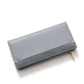 Modni jednostavan dug torbicu za žene 2021 od umjetne kože Ženski novčanik Marke dizajner Ženski novčanik Casual torbicu za djevojčice Džep za kovanice