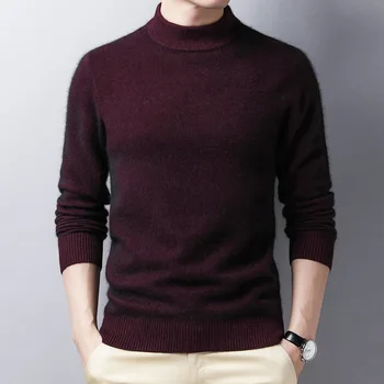 Marke muški džemper sa полувысоким ovratnik, pulover čiste boje, jesen-zima, muška gusta topla poslovna svakodnevnica трикотажная košulja низом
