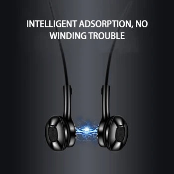 Bluetooth - Kompatibilni Sportski Vratne Remen Magnetska Bežične Slušalice Stereo Slušalice Glazbene Metalne Slušalice Sa Mikrofonom Za Sve Telefone