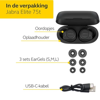 Slušalice Jabra Elite 75t Bluetooth Sportski Vodootporne Podrška Buke Poziva Hifi Stereo IPX55 Ove Bežične Slušalice