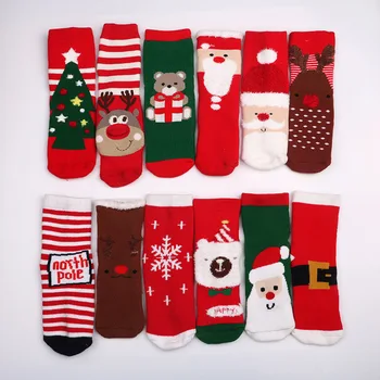 Jesen Zima Nove Godine Djed Mraz je Božić Snow Los Poklon Ručnik Čarape duge dječje čarape Snjegović pamuk djeca