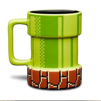 Super Mario Kreativno bubalo crtić igra Kanalizacijskog piksel 3D Kava bubalo s rupama stakleno keramička šalica za piće za djecu Pokloni za rođendan