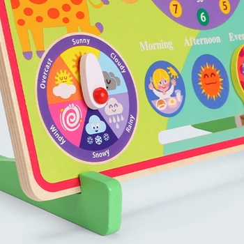 Novi dječji Drveni Odbora za nastavu Montessori Vrijeme Sezone Vrijeme Kognitivne Zagonetke Za djecu Ranog Učenja Edukativne Igračke Figure GXMB