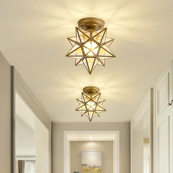 Stropna svjetiljka s petokrakom zvijezdom, moderan, jednostavan dizajn, dekorativni strop, pogodna za dnevni boravak, spavaće sobe, kuhinje ili terase