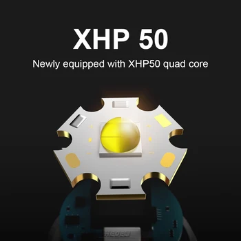 Samoobrana High power LED Svjetla Baseball XHP50 Vodootporan Fenjer Punjenje 18650 Zoom Taktički Bljesak Svjetlosti Baklja Batina