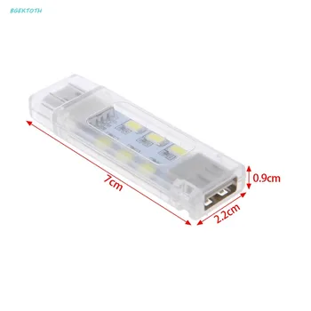 Prijenosni Mini-USB Led noćno svjetlo Kamp Lampa Obostrane 12 led USB Lampa za čitanje