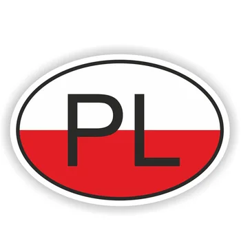 Aliauto Poljska Kod zemlji je Auto Oznaka Ovalni Naljepnica Auto Motocikli Pribor za ukrašavanje Nissan, Suzuki,15 cm*10 cm