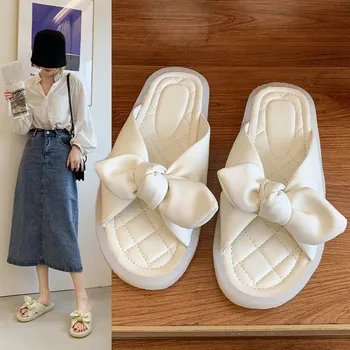 Sandale i papuče s lukom ženska odjeća 2021 ljetne papuče u novom stilu za japanski studenti prozračne lagane papuče za žene