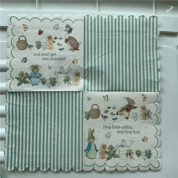 20 винтажных salvete papir elegantan tkanina slatka zec patka lončanica leptir декупаж vjenčanje je dan rođenja salvete dekor