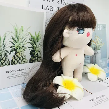 20 cm хлопчатобумажный perika za lutkarsku kose meke i duge ravne kose može stvoriti različite frizure DIY 20 cm pliš pribor za lutke