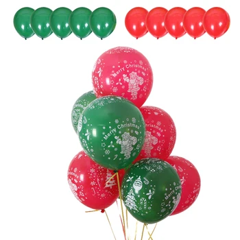 10 Kom Božićni Lateks Balona 10 inča Božićne Dekoracije od Balona Djeda Mraza Smještaj za ukras Zurke Crvena Zelena Balon