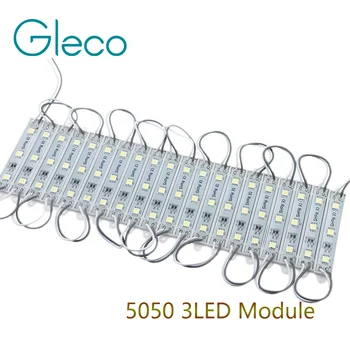 20 kom. led modul 3 led diode 5050 RGB/Žuta/Zelena/Crvena/Plava/Žuta/Topla Bijela Vodootporan IP65 DC12V