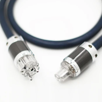 High-end посеребренный kabel za napajanje OFC hifi od karbonskih vlakana s родиевым premazom AC EU AU US utikač za napajanje Kabel za napajanje Linija za napajanje CD