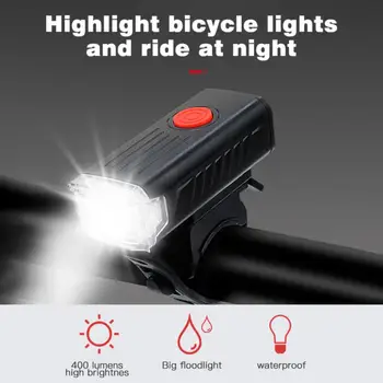 Pribor za bicikle i Biciklističke Svjetla USB Punjiva Biciklizam LED Biciklistička Fenjer Komplet prednjih Svjetala Oprez Biciklističke Svjetla S колокольчиком