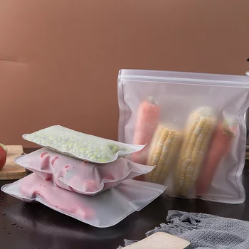 Silikon Spremnici Za Skladištenje Hrane Zatvoreni Hladnjak za Višekratnu upotrebu Stojeći Vreća sa patent-zip Šalica Svježe vreća Za skladištenje Hrane i Svježe pakiranje