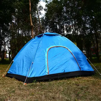 Planinarenje Šator za kampiranje Lagan Šator za 3-4 Osobe dupli sloj Vodootporne Prijenosni Aluminijska Šator Za putovanja