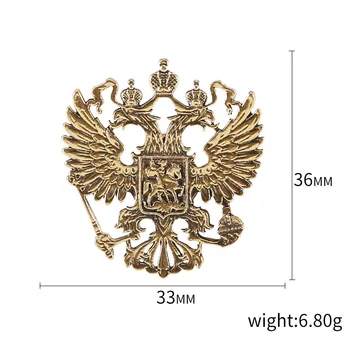 Starinski Zlatni Dvoglavi Orao Broševi Igle, Metalni Ikonu Rusije Broš Punk Crown Odijelo Svečane prsima ikonu Gospodo pribor