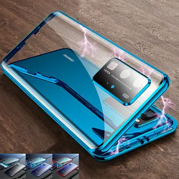 Dvosmjerni stakleni Magnetski torbica za Samsung Galaxy S20 Plus Napomena 20 Ultra-Aluminij, metal 360 stupnjeva na Cijeli torbica Štiti objektiv