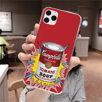 Torbica za telefon s juhom Andy Warhol za iphone 12 11 Pro Max Mini XS Max 8 7 6 6S Plus X 5S SE 2020 XR mekana Silikonska kapa