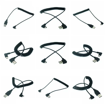 90 stupnjeva Lijevo-Desno 2A Medusobno USB Kabel, Micro Mini USB C Tip C Kabel za brzo Punjenje USB C Kabel Za punjač za Telefon Kabel
