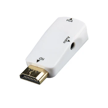 HDMI-kompatibilnu Muški i Ženski adapter VGA Audio Kabel, Pretvarač FHD 1080P 720P 480P PC Laptop TV-boks Računalni Prikaz Projektor