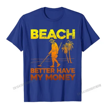 Plaža Bolje Bih Imao Majicu s novcem, Zabavne Majice s metalnim камзолами, Muške Majice, Košulje, Čudan Pamuk Muški Top, Majice Na red