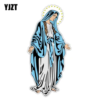 YJZT 7,1 CM*15,2 CM Sveta Marija, Isus je gospa od PVC Naljepnica za moto 11-00373