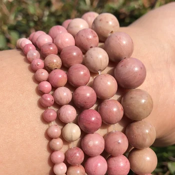 Perle od prirodnih родонита Okrugli Labav Kamena Perle Za izradu nakita 15,5