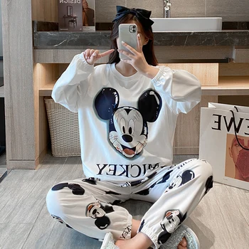 Disney ' s Mickey Mouse Jesen Zima Topla Ženska Пижама Postavlja Debeli Baršun dugi Rukav Crtani Pidžama Pidžama Kit Osnovnoj pidžama
