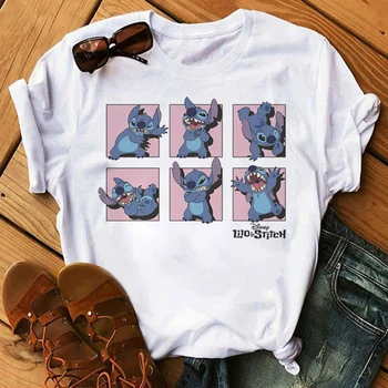 Muškarci/žene Охана Lilo Stitch Grafički Majice Kawai Disney Crtani Stitch Majica Anime Ljetne Majice t-Shirt Ženska Harajuku