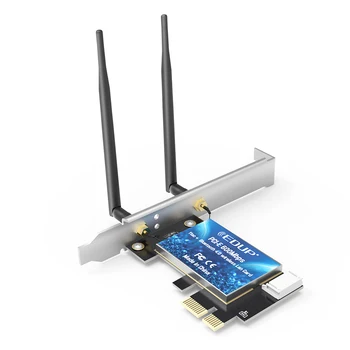 EDUP 1200 Mb/S (PCI Express Mrežne Kartice, WiFi Adapter 2,4 G / 5 Ghz dual-band PCIE Adapter Bežični LAN Bluetooth Za PC I Desktop Pc