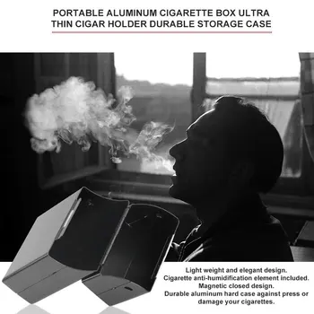Magnetska Cigarete Aluminijski Cigaru Slučaj Za Cigare Držač Duhan, Džep Kutija Kontejner Za Skladištenje Poklon Kutija