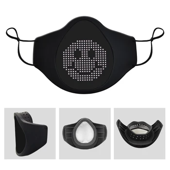 Silikon Remen za uši Tip Sjajna Maska Za hodanje Bluetooth Led Osvijetljena Maska Reusable Maska za lice Svečani Dekor za žurka na Noć vještica